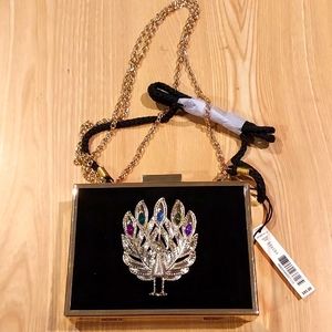 NWT Women's Kate Landry Metal Crossbody Clutch/Handbag With 2 Style Handles 💥